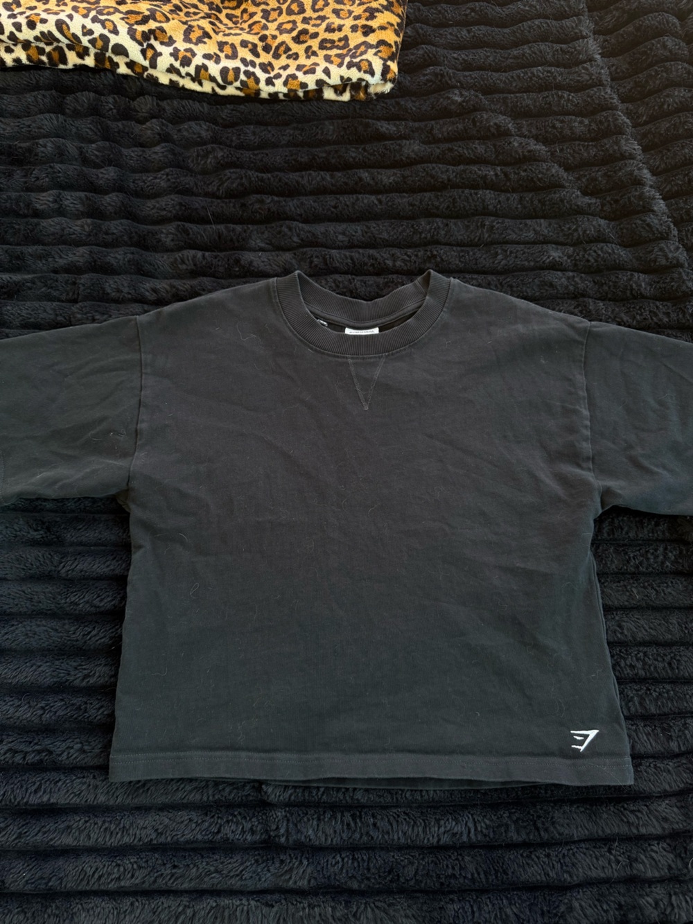 Gymshark Black Crewneck Sweatshirt with Subtle Logo